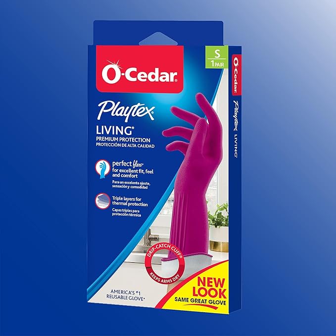 Playtex Living Reuseable Rubber Cleaning Gloves, Premium Protection Reusable - Image 5