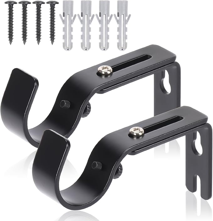 Premium Curtain Rod Brackets for Wall by Unknown