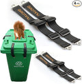 Trash Can Lock for Animals, 4PCS Adjustable Straps Garbage Can Locks for 28-100 Gallon Outdoor Bins, Bear Proof Trash Can Lock with Anti-Rust Metal Buckle, One-Hand Release Lid Locking Design