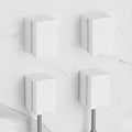 4 Pack Toothbrush Holders for Bathrooms Shower, Wall Mount Toothbrush Organizer by LUEXBOX
