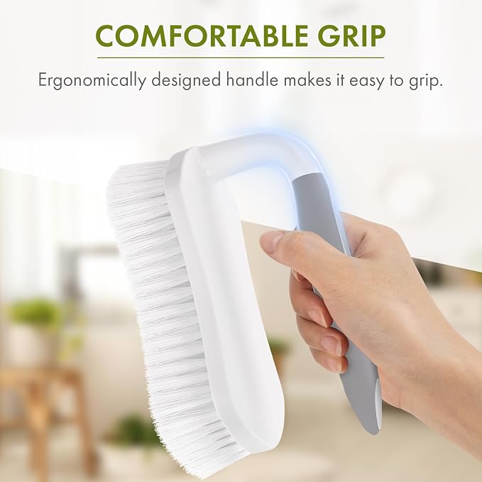 Scrub Brush for Cleaning Comfort Grip Bathtub Scrubber Stiff Bristles - Image 3