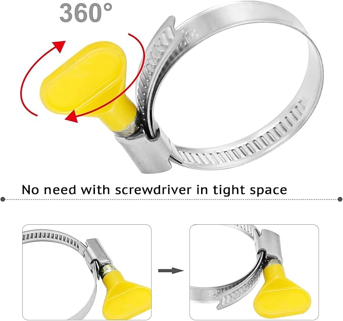 Reinforced Dryer Vent Hose 4 inch 16 FT with 2 Key Hose Clamps, Heavy Duty Flexible Duct Hose for Laundry, Grow Tent, Bathroom Exhaust Fan
