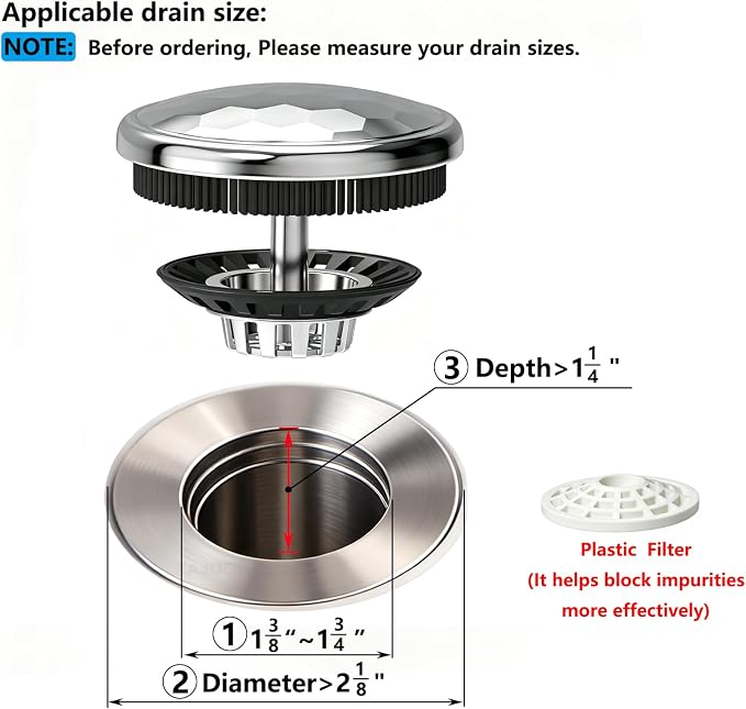 XAJOON Bathtub Drain Hair Catcher/Bathtub Protector Suitable - Image 4