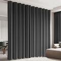 Room Divider Blackout Curtain Track Curtains Wall Dividers Panels Screen for Living Rooms Bedroom Office Privacy Partition Separation, W120 × L96 Inch,1 Panel, Black