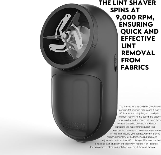 Rechargeable Fabric Shaver, Lemontec Battery-Operated Lint Remover & Sweater - Image 2