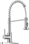 WEWE Pull-Down Kitchen Faucet, Stream & Spray Modes, Brushed Nickel | 17-Inch by WEWE