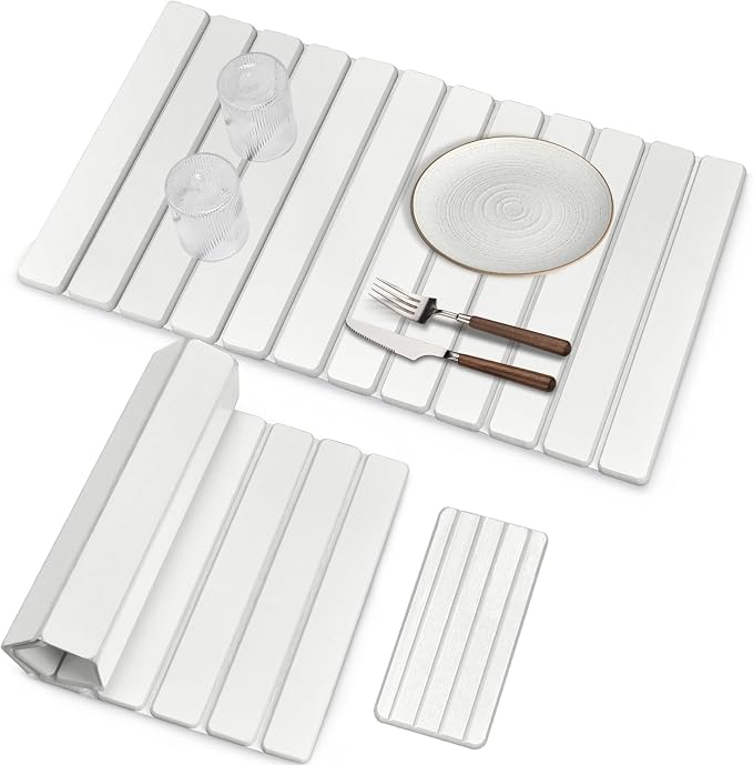 Large Stone Dish Drying Mats for Kitchen Counter, Fast Drying Collapsible Dish by tdcokhe