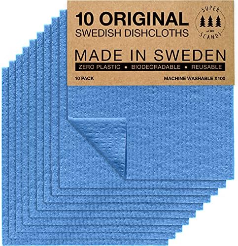 SUPERSCANDI 10 Pack Swedish Dishcloths by SUPERSCANDI