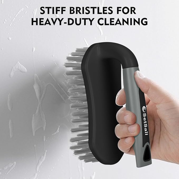 SetSail Scrub Brush, Stiff Bristle Cleaning Scrubber, 4 Pack | Durable Bristles - Image 7
