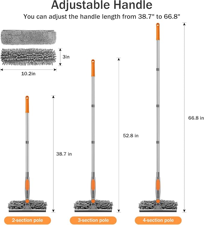 SetSail Window Squeegee with 66in Extension Pole 2-in-1 Window Cleaning Kit | - Image 2