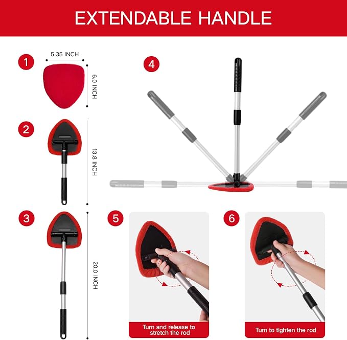 Qydipclin 11pcs Windshield Cleaner Tool, Car Window Cleaning Wash Kit - Image 4
