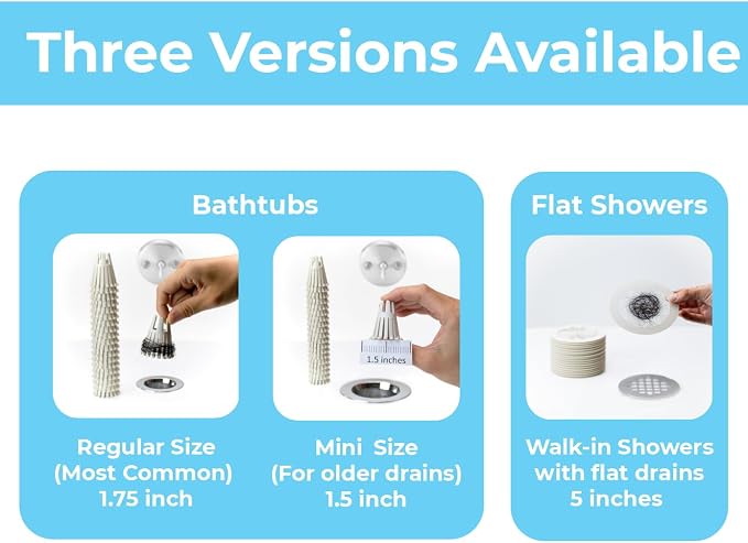 Disposable HairClaw 20 Pack | Flat Shower Drain Hair Catcher Strainer Trap | - Image 2