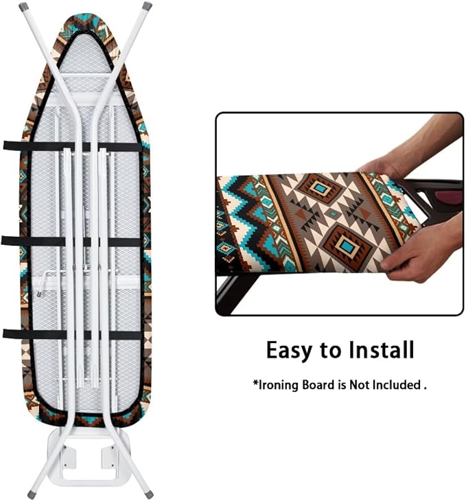 Africa Ethnic Pattern Ironing Board Cover Standard Size 15x54 inch, Hook and - Image 4