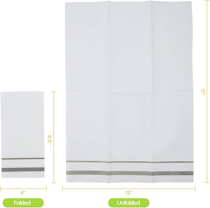 FOCUSLINE 200 Linen Feel Disposable Bathroom Napkins, Soft and Absorbent Paper - Image 2