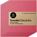 Swedish Wholesale Dishcloths Reusable 8" x 7" Sponge Cloths, Bulk 10 Pack of by SwedishWholesale