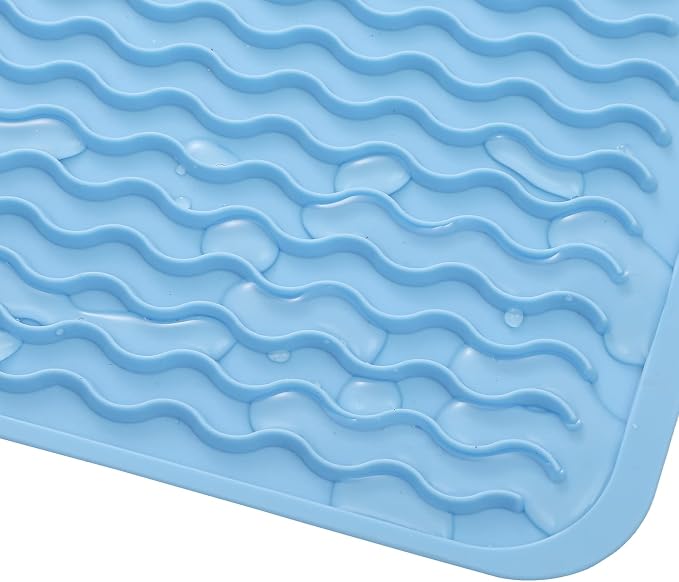 MicoYang Silicone Dish Drying Mat — Quick-Dry Ridges Counter & Sink Pad - Image 9