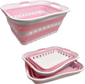 SAMMART 42 Collapsible Plastic Laundry Basket, Foldable Pop Up Storage by SAMMART