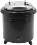 13QT Electric Soup Warmer, 400W Commercial Food/Soup Kettle Warmer for Restaurants and Party, Home, Catering (Black)
