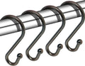Metal Shower Curtain Hooks, Rust Proof Shower Curtain Hooks Rings, Durable S by Gidse