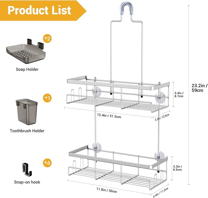 Hanging Shower Caddy Over Showerhead - Image 6