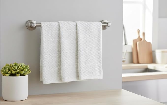 White Kitchen Hand Dish Towels, 100% Cotton - Image 4