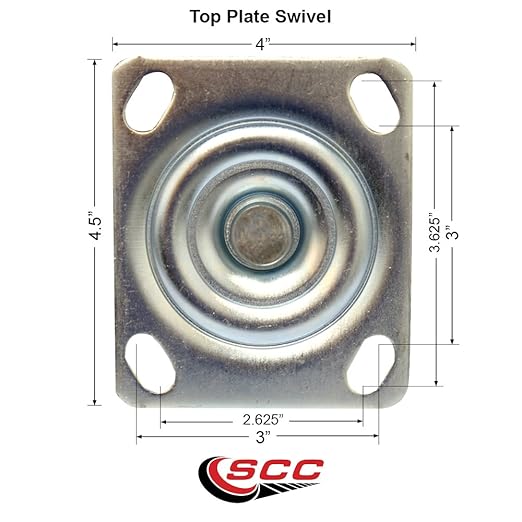 Service Caster Brand Replacement Caster for Uline Caster H-4942SWB - Swivel Top Plate Caster with 6 Inch Polyurethane Wheel and Top Lock Brake - Fits Platform, U-Boat and Panel Trucks H-6126