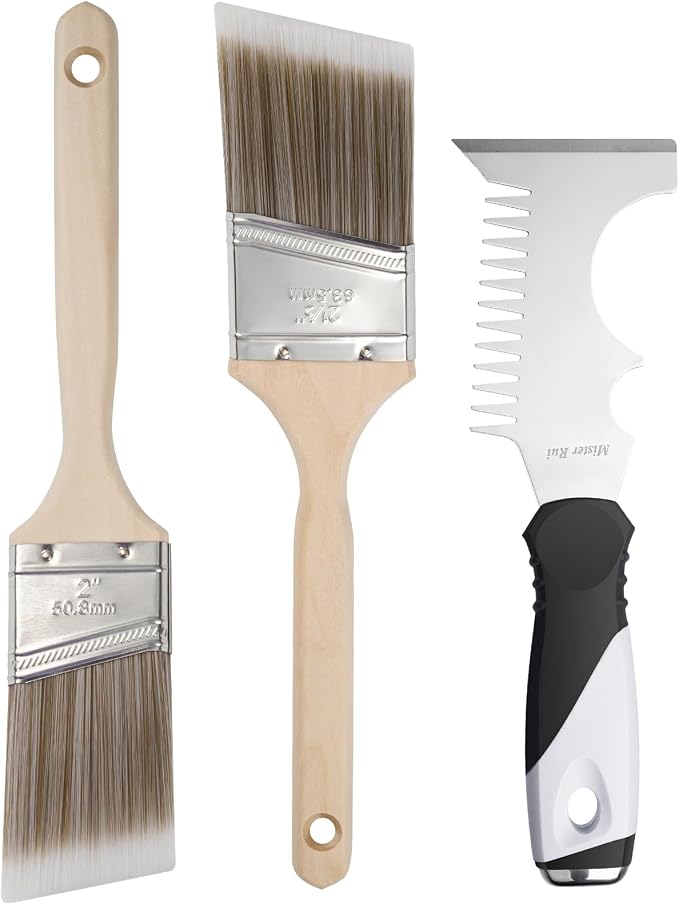 Mister Rui Angled Paint Brushes 3 Pieces Set, by MisterRui