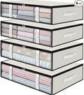 StorageRight Under Bed Storage Bags, 4 Pack, Comforters, Blankets and Seasonal by StorageRight