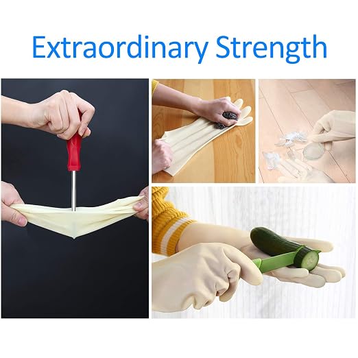 BOOMJOY Nitrile Cleaning Gloves, Heavy Duty Dishwashing Gloves, Reusable Medium - Image 2