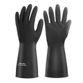 Heavy-Duty Thick Black Rubber Cleaning Gloves, 2 Pairs, M | Reusable & by Exprosiflux