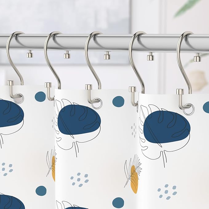 Goowin Shower Curtain Hooks, Rustproof Black Shower Curtain Rings, Kitchen - Image 5