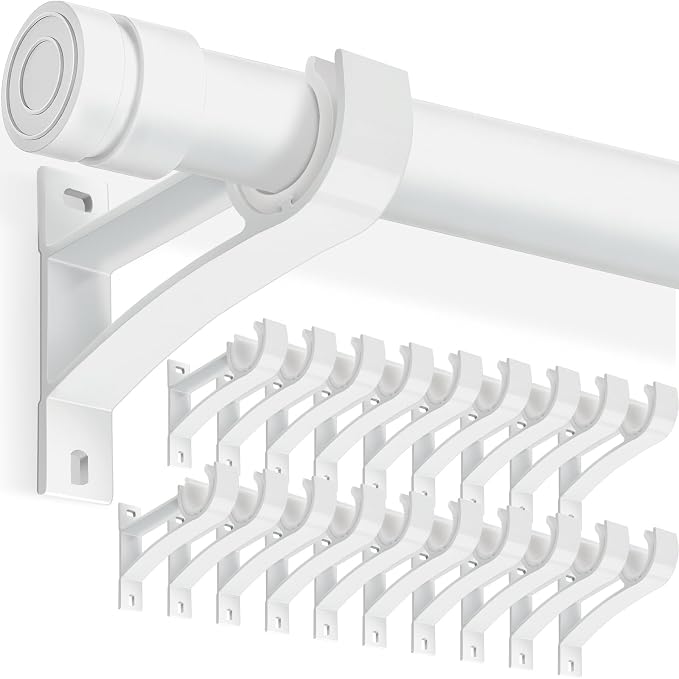 KOLAKO Curtain Rod Holders, Heavy Duty 1 Inch Curtain Rods Bracket, 20 Pack by KOLAKO