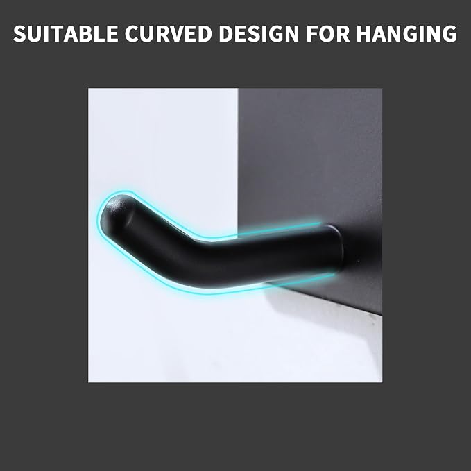 6 Pack Towel Hooks for Hanging, Adhesive Hooks Stick on Wall for Bathroom - Image 3