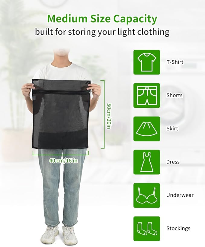 OTraki 2 Pack Mesh Laundry Bags 16X20 inch Durable Laundry Garment Bag - Image 3