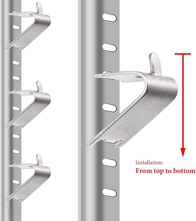Hotop 64 Pieces 920158 Refrigerator Shelf Clips Freezer Cooler Shelf Support Commercial Replacement Rack Clips Buckles for Fridge Parts