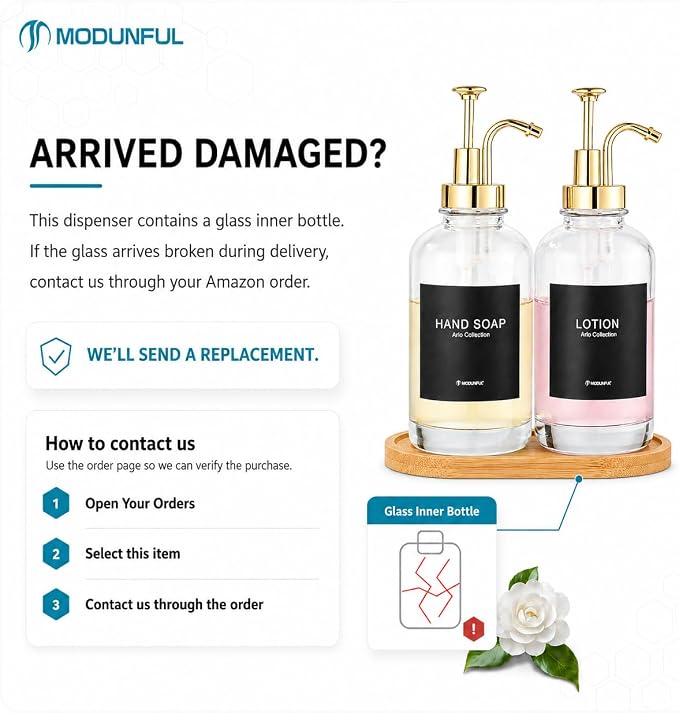 Glass Soap Dispenser Set 2 - Image 8