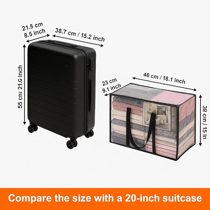 7 Pack Clear Clothes Storage Bags - Image 3