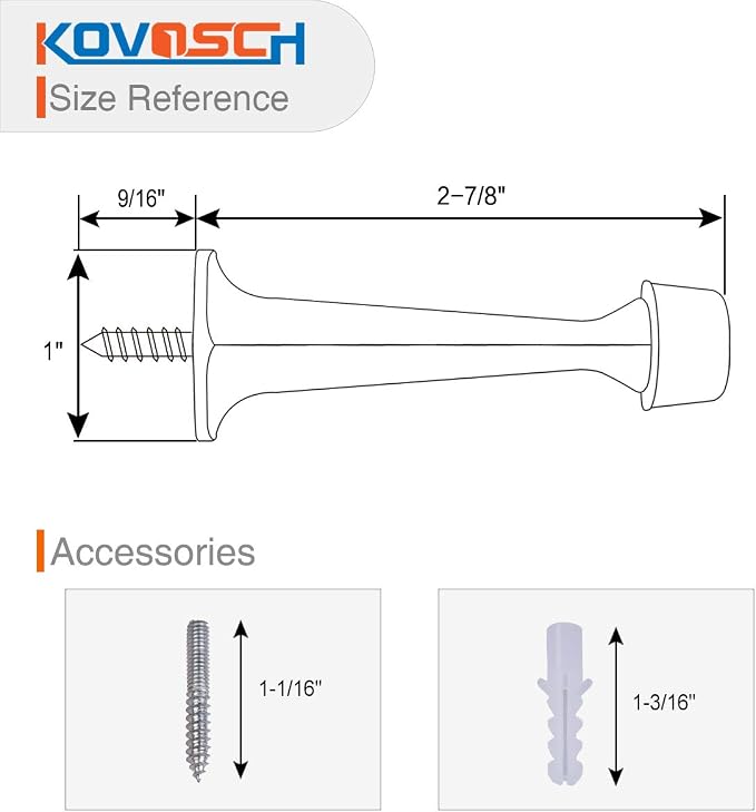 16 Pack Solid Rigid Door Stops - Image 3