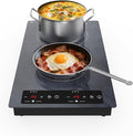 Double Induction Cooktop Portable Electric Cooktop 12 Inch, 110V Induction Burner Hot Plate with Safety Lock, Auto Shutoff Timer Setting, 9 Heating Level and Overheating Protection