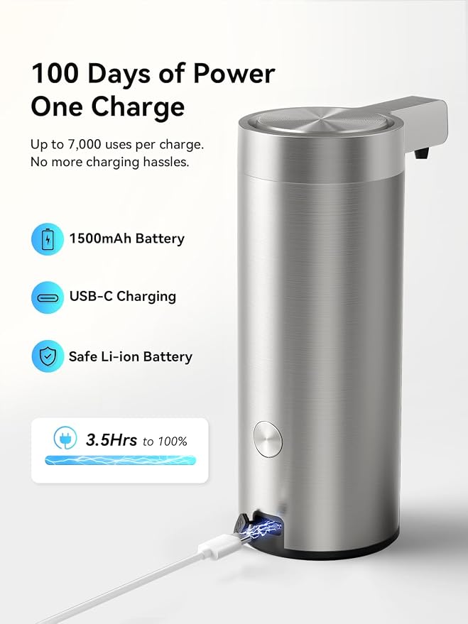 Automatic Foaming Soap Dispenser Touchless – Clog-Free Pump, 0.2s Fast Sensor - Image 6