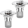 Bathroom Sink Drain Strainer, Pop-up Sink Drain Strainer by Makelifebetter