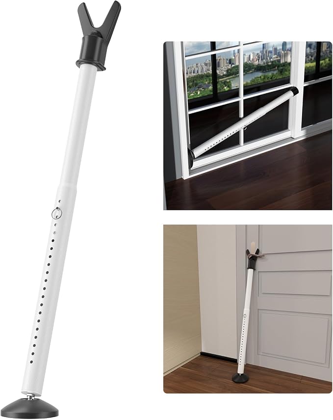 Door Security Bar 1 Pack, Heavy Duty Door Stoppers, 20-51 inch Adjustable | by Keplrend