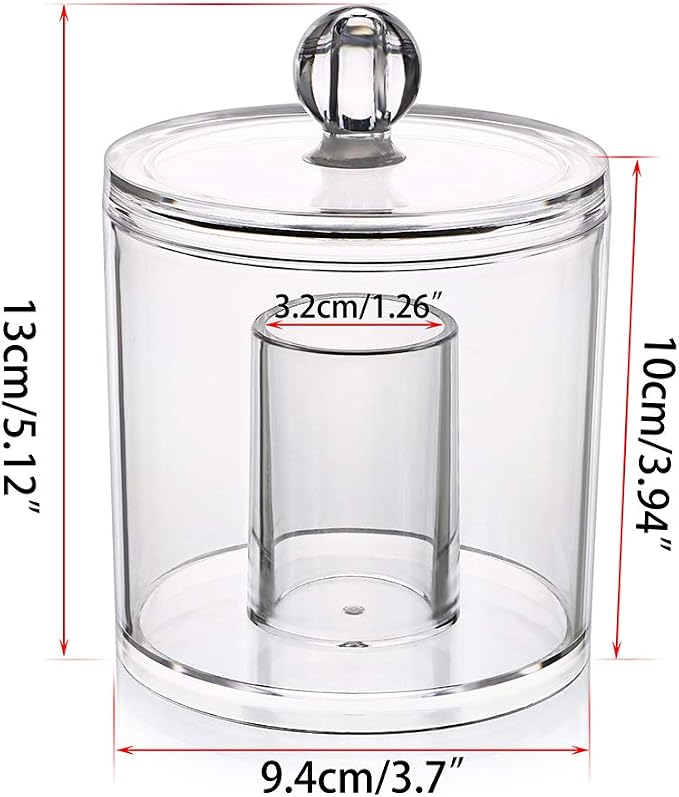 Hipiwe Acrylic Cotton Ball and Swab Organizer - Image 5