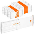 Lifewit 6" Tall Drawer Dividers, Adjustable Deep Drawer Organizer Clothes | 12 by Lifewit