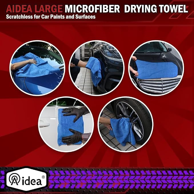AIDEA Microfiber Towels for Cars-2PK, Large Professional Car Drying Towel - Image 7