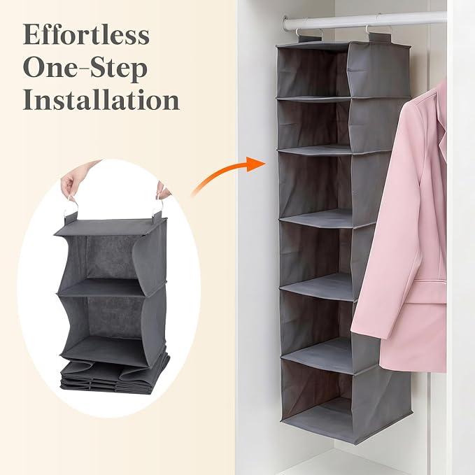 Lifewit 6 Tier Hanging Portable Closet Storage Organizer - Image 6