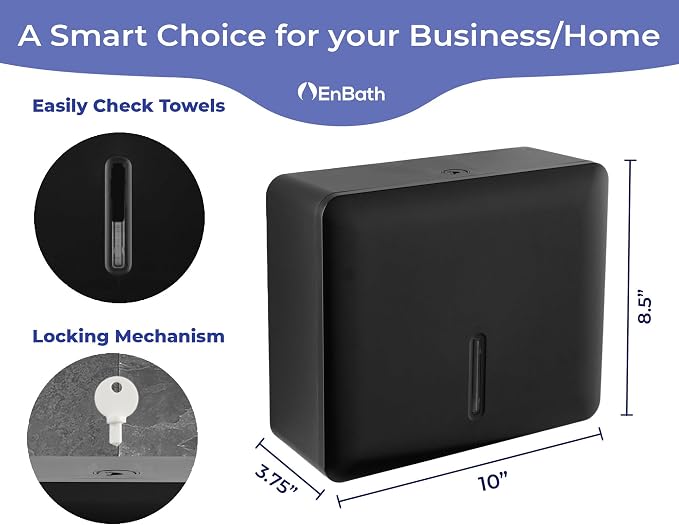 Multifold Paper Towel Dispenser Wall Mount, Folded Hand Towel Dispenser - Image 4