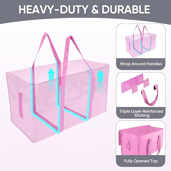 TICONN 8 Pack Extra Large Moving Bags Heavy Duty - Image 3