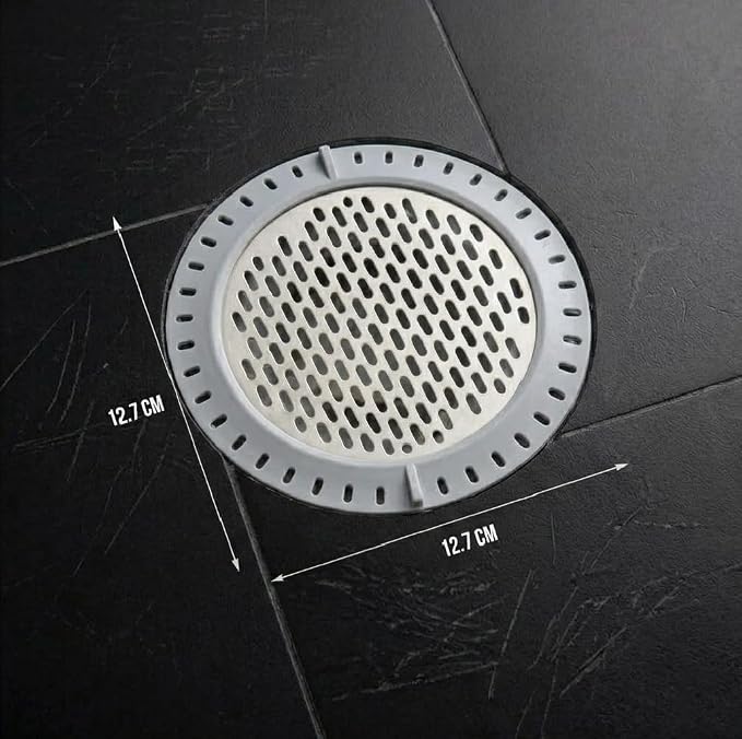 2 Pack Round Shower Drain Hair Catcher Stainless Steel | Anti-Clog Hair Stopper - Image 5