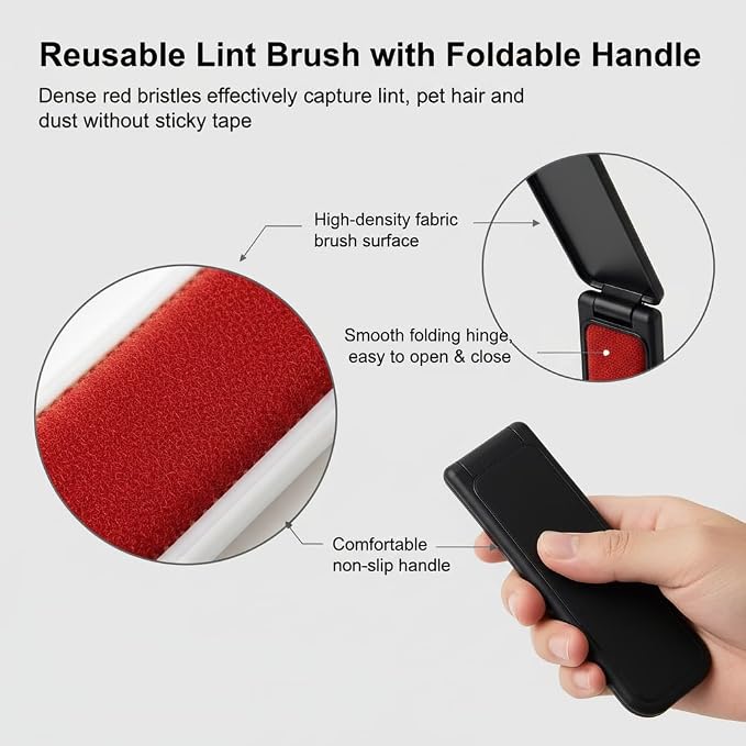 4Pcs Reusable Velvet Lint Brush - Image 3